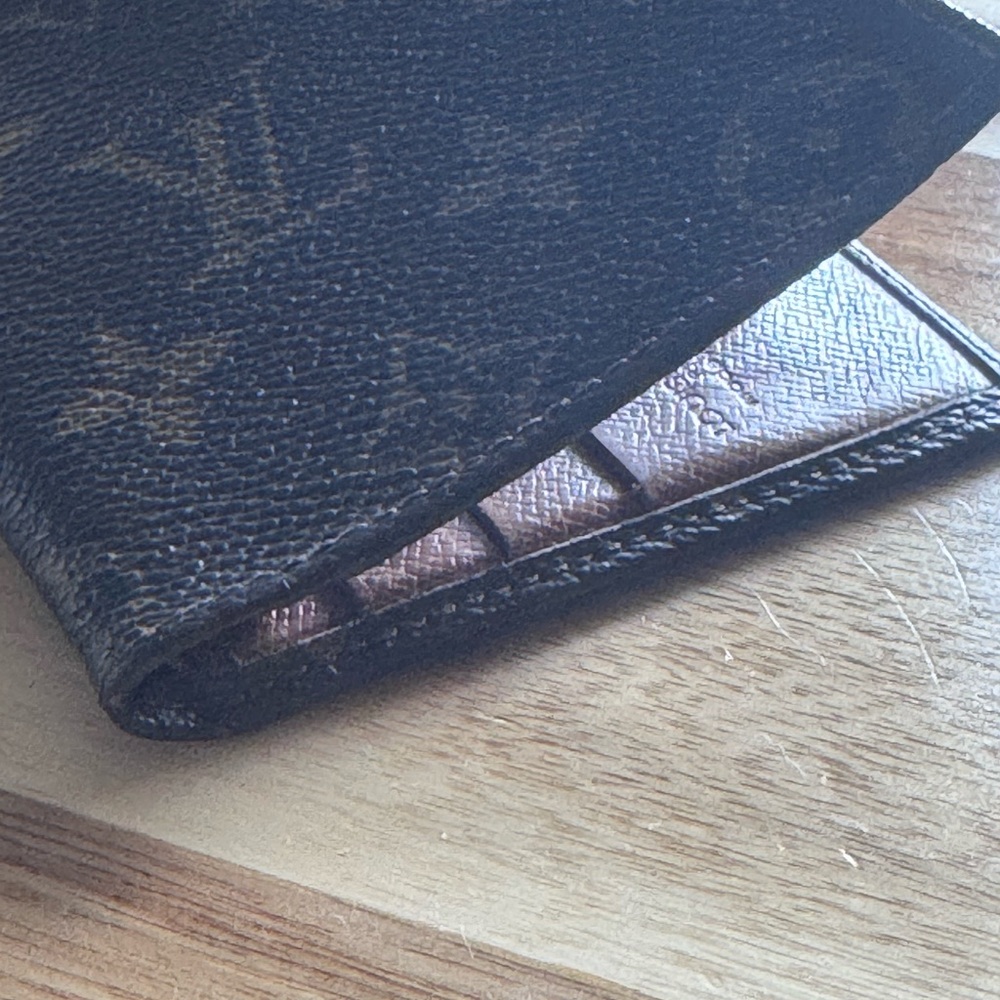 Louis Vuitton Brown and Gold Monogram Card Holder bi fold wallet EUC! - Picture 5 of 8